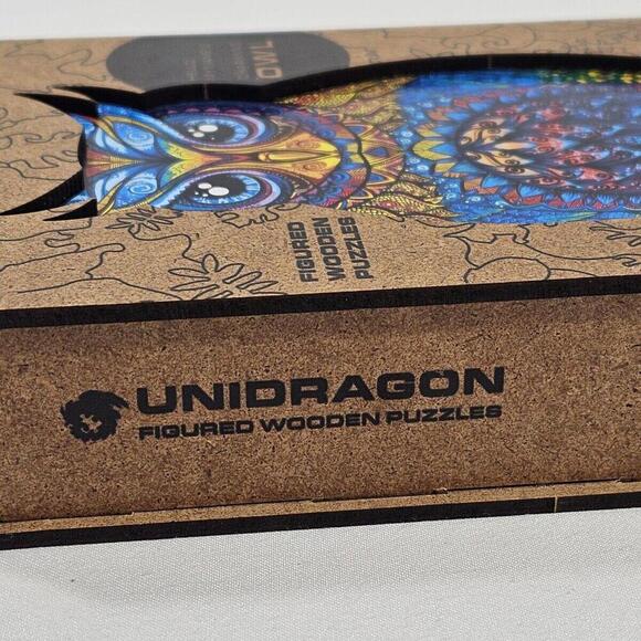 UNIDRAGON Charming Owl Wooden Jigsaw Puzzle Small 5.9 x 10.2 in. 101 Pieces Nice - Picture 7 of 10